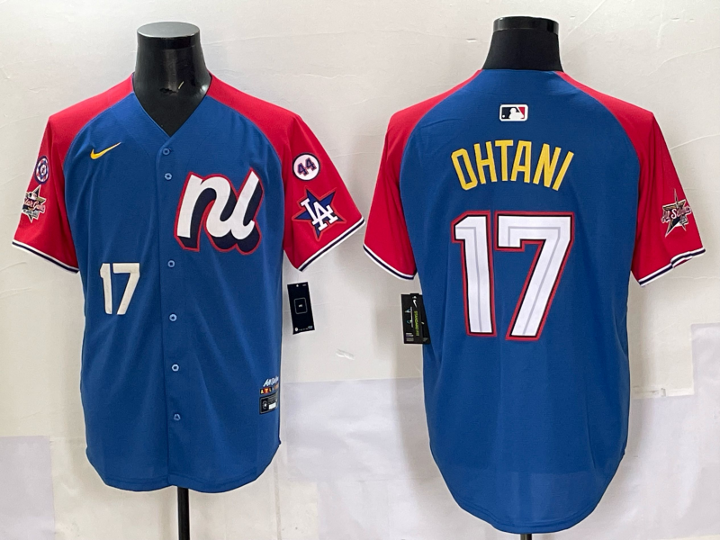 Men Los Angeles Dodgers #17 Ohtani Blue Nike 2025 MLB All star Jersey style 002->los angeles dodgers->MLB Jersey